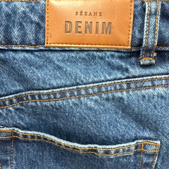 Sezane High Rise Wide Leg Trouser Jeans - Picture 2 of 7